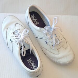 Size 10 Keds Courty Leather 'White' Cushioned Sneakers WH60071 Dream Foam